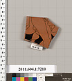 Terracotta fragment of a kylix (drinking cup), Attributed to Makron [DvB], Terracotta, Greek, Attic