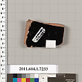 Terracotta fragment of a kylix (drinking cup), Attributed to Makron [DvB], Terracotta, Greek, Attic