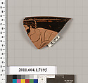 Terracotta rim fragment of a kylix (drinking cup), Attributed to Makron [DvB], Terracotta, Greek, Attic