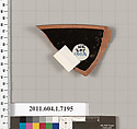 Terracotta rim fragment of a kylix (drinking cup), Attributed to Makron [DvB], Terracotta, Greek, Attic