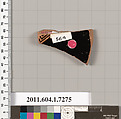 Terracotta fragment of a kylix (drinking cup), Attributed to Makron [DvB], Terracotta, Greek, Attic