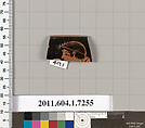 Terracotta rim fragment of a kylix (drinking cup), Attributed to Makron [DvB], Terracotta, Greek, Attic