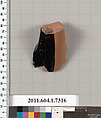 Terracotta fragment of a kylix (drinking cup), Terracotta, Greek, Attic