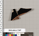 Terracotta fragment of a kylix (drinking cup), Terracotta, Greek, Attic
