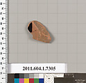 Terracotta fragment of a kylix (drinking cup), Terracotta, Greek, Attic