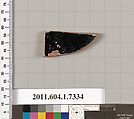 Terracotta fragment of a kylix (drinking cup), Terracotta, Greek, Attic