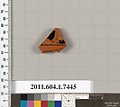 Terracotta fragment of a kylix (drinking cup), Attributed to the Painter of Acropolis 356 [DvB], Terracotta, Greek, Attic