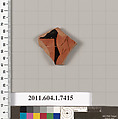 Terracotta fragment of a kylix (drinking cup), Terracotta, Greek, Attic
