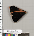 Terracotta fragment of a kylix (drinking cup), Attributed to Makron [DvB], Terracotta, Greek, Attic