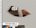 Terracotta fragments of kylikes (drinking cups), Terracotta, Greek, Attic