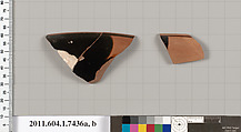 Terracotta rim fragments of kylikes (drinking cups), Terracotta, Greek, Attic