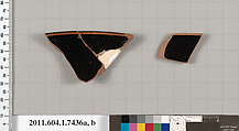 Terracotta rim fragments of kylikes (drinking cups), Terracotta, Greek, Attic