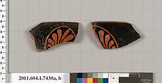 Terracotta rim fragments of kylikes (drinking cups), Terracotta, Greek, Attic