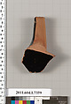 Terracotta fragment of a kylix (drinking cup), Attributed to Makron [DvB], Terracotta, Greek, Attic