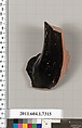 Terracotta fragment of a kylix (drinking cup), Terracotta, Greek, Attic