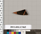 Terracotta fragment of a kylix (drinking cup), Terracotta, Greek, Attic