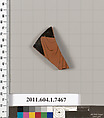 Terracotta fragment of a kylix (drinking cup), Terracotta, Greek, Attic