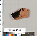 Terracotta fragment of a kylix (drinking cup), Terracotta, Greek, Attic