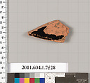 Terracotta fragment of a kylix (drinking cup), Terracotta, Greek, Attic
