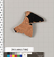 Terracotta fragment of a kylix (drinking cup), Terracotta, Greek, Attic