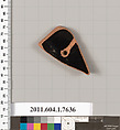 Terracotta fragment of a kylix (drinking cup), Terracotta, Greek, Attic