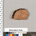Terracotta fragment of a kylix (drinking cup), Terracotta, Greek, Attic