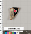 Terracotta rim fragment of a kylix (drinking cup), Attributed to the Boot Painter [DvB], Terracotta, Greek, Attic