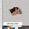 Terracotta rim fragment of a kylix (drinking cup), Terracotta, Greek, Attic
