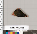Terracotta fragment of a kylix (drinking cup), Terracotta, Greek, Attic