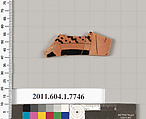 Terracotta fragment of a kylix (drinking cup), Terracotta, Greek, Attic