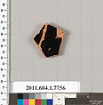 Terracotta fragment of a kylix (drinking cup), Terracotta, Greek, Attic