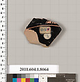 Terracotta fragment of a kylix (drinking cup), Terracotta, Greek, Attic