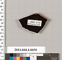 Terracotta fragment of a kylix (drinking cup), Attributed to the Euergides Painter [DvB], Terracotta, Greek, Attic