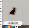 Terracotta fragment of a kylix (drinking cup), Terracotta, Greek, Attic