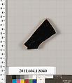Terracotta fragment of a kylix (drinking cup), Terracotta, Greek, Attic