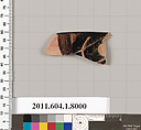 Terracotta rim fragment of a kylix (drinking cup), Terracotta, Greek, Attic