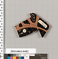 Terracotta fragment of a kylix (drinking cup), Terracotta, Greek, Attic