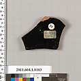 Terracotta fragment of a kylix (drinking cup), Terracotta, Greek, Attic