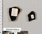 Terracotta fragments of a kylix (drinking cup), Attributed as Manner of the Epeleios Painter [DvB], Terracotta, Greek, Attic