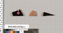 Terracotta fragments of kylikes (drinking cups), Terracotta, Greek, Attic