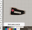 Terracotta fragment of a kylix (drinking cup), Terracotta, Greek, Attic