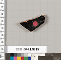 Terracotta fragment of a kylix (drinking cup), Terracotta, Greek, Attic