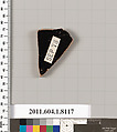 Terracotta fragment of a kylix (drinking cup), Terracotta, Greek, Attic