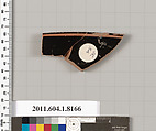 Terracotta rim fragment of a kylix (drinking cup), Terracotta, Greek, Attic