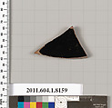Terracotta fragment of a kylix (drinking cup), Terracotta, Greek, Attic