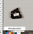 Terracotta fragment of a kylix (drinking cup), Terracotta, Greek, Attic