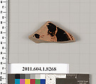 Terracotta fragment of a kylix (drinking cup), Terracotta, Greek, Attic