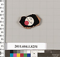 Terracotta fragment of a kylix (drinking cup), Terracotta, Greek, Attic