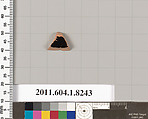 Terracotta fragment of a kylix (drinking cup), Terracotta, Greek, Attic