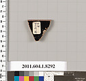Terracotta rim fragment of a kylix (drinking cup), Terracotta, Greek, Attic